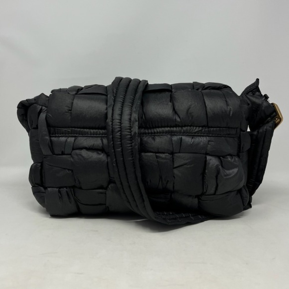 Sam Edelman Black Puffer Shoulder Bag Quilted‎ Basket Weave Slouchy Streetwear
